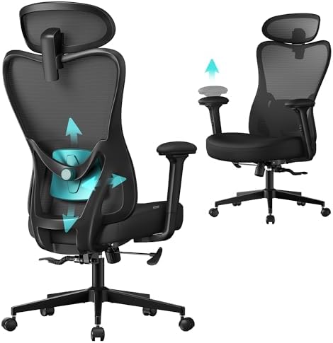 Ergonomiczny fotel z regulowanym zagłówkiem