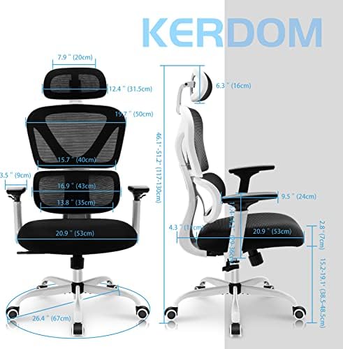 Ergonomiczne krzesło z zagłówkiem regulowanym