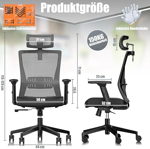 Krzesło z regulowanymi podłokietnikami