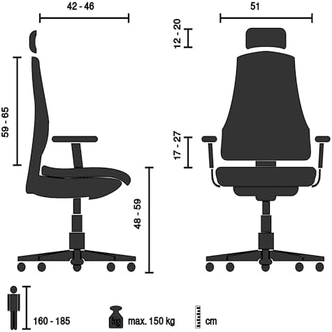 Ergonomiczny fotel siatkowy niebieski