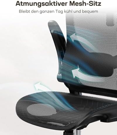 Siatkowe krzesło z adaptacyjną lędźwiową