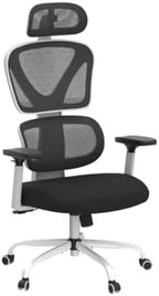 Ergonomiczne krzesło z zagłówkiem regulowanym