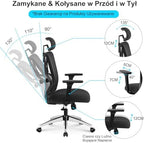 Wysokie oparcie z regulacją lędźwiową