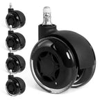 Oryginalne rolkowe kółka biurowe Oasis, ciche na drewno i dywan