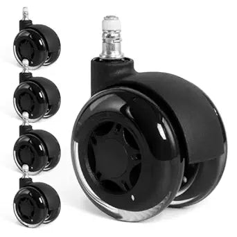 Oryginalne rolkowe kółka biurowe Oasis, ciche na drewno i dywan