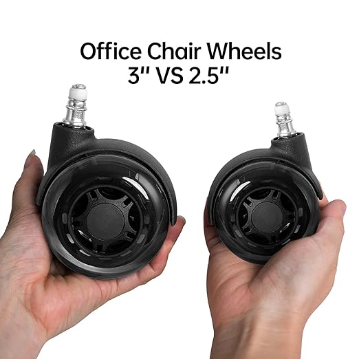 Oryginalne rolkowe kółka biurowe Oasis, ciche na drewno i dywan